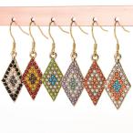 Yahoo! Yahoo!ショッピング(ヤフー ショッピング)ピアス サージカルステンレス カラービーズ ダイヤ ピアス 1ペア レディース 両耳用