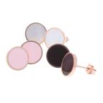 Yahoo! Yahoo!ショッピング(ヤフー ショッピング)ピアス サージカルステンレス エッジ ラウンド ピアス 1ペア レディース 両耳用