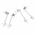 Yahoo! Yahoo!ショッピング(ヤフー ショッピング)ピアス サージカルステンレス ダブルトライアングル チェーン ピアス 1ペア ロング レディース 両耳用