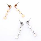 Yahoo! Yahoo!ショッピング(ヤフー ショッピング)ピアス サージカルステンレス グラフィックプレート 3連 ピアス 1ペア ロング レディース 両耳用