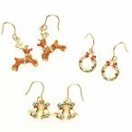 Yahoo! Yahoo!ショッピング(ヤフー ショッピング)ピアス サージカルステンレス クリスマスチャーム ピアス 1ペア レディース 両耳用