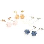 Yahoo! Yahoo!ショッピング(ヤフー ショッピング)ピアス サージカルステンレス ビーズフラワー ピアス 1ペア レディース 両耳用