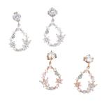 Yahoo! Yahoo!ショッピング(ヤフー ショッピング)ピアス サージカルステンレス フラワー＆バタフライ ティアドロップ ピアス 1ペア レディース 両耳用