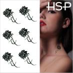 タトゥーシール 2枚セット ブラックローズ ミニ 星 文字 蝶 花 龍 バタフライ メンズ ハロウィン