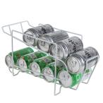 飲料収納ラック ビール収納 10缶収納 コロコロ缶ラック 350ml 缶 ストッカー ディスペンサー ホルダー 収納用品 冷蔵庫収納グッズ キッチン収納