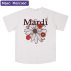 マルディメクルディ Mardi Mercredi Tシャツ TSHIRT FLOWERMARDI BLOSSOM CREAM BURGUNDY 半袖 レディース 韓国 ファッション アパレル