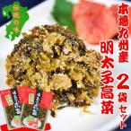 ポイント消化　九州辛子高菜　博多明太子入り　ピリ辛高菜漬　80g×2袋セット　会員価格500円ポッキリ　高菜炒飯　豚骨ラーメン　お試しグルメギフト