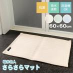 バスマット さらさらマット 60×60cm 吸水名人 サラサラバスマット ネオ 吸水 速乾 抗菌 ウォッシャブル 洗面所 アイボリー グリーン ブルー