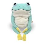 もちかえる 水色 Lサイズ カエル ぬいぐるみ シナダグローバル