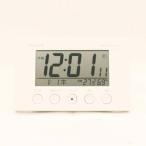 リズム(RHYTHM) 目覚まし時計 電波時計 温度計・湿度計付き フィットウェーブスマート 白 77×120×54mm