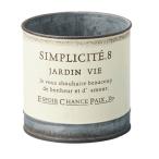 ブリキ 植木鉢 ポット ジャンク おしゃれ サンプリスィテサークル（Sサイズ）ホワイト