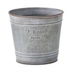  жестяная пластина цветочный горшок pot Junk модный rose Circle (S размер ) серый 