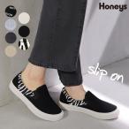 シューズ 靴 スリッポン レディース ローカット おしゃれ 無地 大人 春 夏 秋 冬 Honeys ハニーズ スリッポン