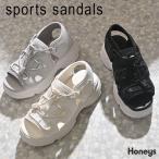 サンダル スポーツサンダル 靴 シューズ スポサン アウトドア ベルクロ 厚底 Honeys ハニーズ コード付スポーツサンダル
