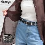  ремень женский чёрный акцент casual Street искусственная кожа модный Корея ko-teroHoneys мед z заклепки ремень 