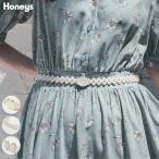 ベルト 浴衣 きれいめ おしゃれ レディース 帯飾り 帯ベルト 飾り帯 飾り紐 調節 リボン Honeys ハニーズ モチーフパールゴムベルト