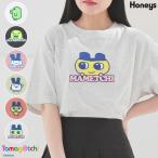 トップス Tシャツ 半袖Tシャツ カットソー 半袖 たまごっち 刺繍 プリント ゆったり キッズ 子供 レディース Honeys ハニーズ たまごっち/ゆるTシャツ