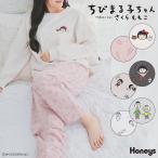ルームウェア 部屋着 ちびまる子ちゃん 綿 裏毛 長袖 クルーネック プリント 総柄 レディース Honeys ハニーズ ちびまる子ちゃん／ルームウェア（上下セット）