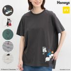トップス Tシャツ 半袖Tシャツ ムーミン カットソー 半袖 コットン 綿 Honeys ハニーズ ムーミン/半袖チュニックTシャツ
