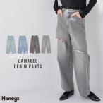  низ брюки Denim брюки Denim хлопок хлопок повреждение джинсы ji- хлеб длинные брюки распорка женский Honeys мед z повреждение Denim брюки 