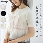 トップスカットソー半袖再生ポリエス...