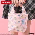 トートバッグ バッグ 鞄 SWIMMER 総柄 キャンバス地 チャーム付き チェック柄 ガーリー オールシーズン レディース Honeys ハニーズ SWIMMER／総柄トート