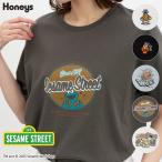 トップス Tシャツ カットソー 半袖 コットン 綿 UVカット 半袖Tシャツ セサミストリ SALE Honeys ハニーズ セサミストリート/半袖T