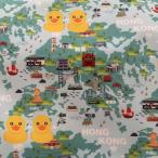  достопримечательность map ткань Hong Kong рукоделие зеленый гора девушка водонепроницаемый составной материалы Blend ткань примерно 142x90cm