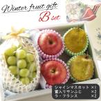 [冬のフルーツセットＢ] お歳暮 フルーツ 果物 詰め合わせ ギフト プレゼント シャインマスカット 蜜入りりんご サンふじ ラ・フランス お祝い 御歳暮【BO】