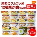非常食 保存食 非常食セット 防災セット アルファ米 防災食 保存食 5年 防災グッズ 尾西食品 アルファ米 5年保存 尾西のアルファ米 24食セット 12種類×2袋
