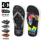 DC SHOES ビーチサンダル ビーサン キッズサイズ グラフィック プリント サンダル ペイズリー バンダナ柄 モノグラム タイダイ スケター 小学生 幼稚園