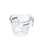 パイレックス　PYREX　取っ手付きメジャーカップ　メモリーカラーブラック　250ml　耐熱ガラス