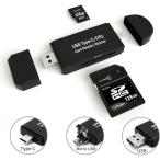 [Type-C/Micro usb/USB 3in1] память устройство для считывания карт SD карта памяти Leader USB многоформатное считывающее устройство для флэш-карт OTG SD/Micro многофункциональный данные пересылка 