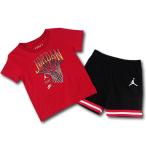 子供用 ジョーダン Tシャツ＆ショーツ セットアップ Jordan Toddler Set　赤黒白 BP149