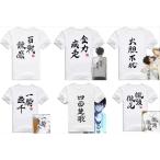 ハイキュー!！ 四字熟語 Tシャツ 半袖 コスプレ 衣装 コスチューム 影山飛雄 日向翔陽 西谷夕 百戦錬磨 全力疾走 柔らかい 丸襟 日常服 誕生日 プレゼント 夏
