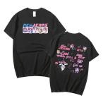NEW JEANS アルバム GET UPTシャツ ニュージーンズ 応援服 半袖 日常服 人気韓流グッズ 夏服 丸首 綿 柔らかい 通気性 可愛い 漫画Tシャツ 記念シャツ