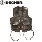 送料無料 DEGNER デグナー V-12 レザーワークベスト ブラック サイズM