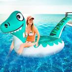 限定価格TURNMEON Giant Dinosaur Inflatable Pool Float Party Toys Ride-on with Durable Handles Summer Beach Swimming Pool Party Game Pool