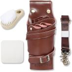 si The - кейс натуральная кожа 5 шт замша кожа щетка инструкция сумка-ножницы флорист кейс ( Brown)