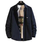 a spec rusio American Casual дизайн длинный рукав кнопка down рубашка модный tops мужской воротник имеется ходить на работу ( midnight голубой, M)