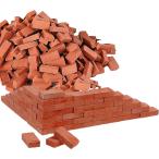 ショッピングレンガ ミニチュアレンガ ジオラマ キット 1/16 赤レンガ 建物 模型 250個(赤)