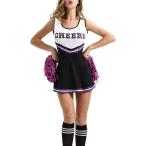  Cheery da- костюмированная игра женский Cheer девушка костюм Halloween костюм ( черный, XL)