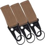  keeper держатель 3 шт. комплект кольцо для ключей лента имеется многофункциональный ремень пряжка нейлон крюк kalabina уличный альпинизм ( бежевый )