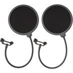 ポップガード ポップブロッカー 2個セット マイクポップガード ポップフィルター ノイズ防止 ポップシールド