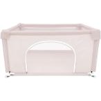 ベビーサークル Hugmuu コンパクト 長方形 小さめ メッシュ 扉付き 自立式 (Pink,  120x70 Pale pink)
