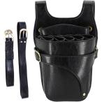 si The - кейс красота . триммер кожа сумка-ножницы кожа цветок магазин 5 шт плечо .. поясница ..( черный )