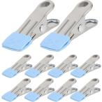  стирка щипцы нержавеющая сталь скольжение предотвращение Raver имеется прищепка вешалка усовершенствованная форма 10 шт. комплект ( голубой )