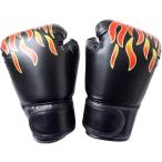  бокс перчатка детский перфорирование перчатка Kids каратэ тренировка "дышит" боевые искусства PU кожа ( черный )