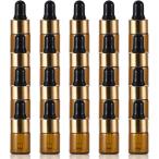 遮光瓶 スポイト 小瓶 アロマオイル 精油 詰め替え 保存用 ガラス製 金蓋 20本セット (ブラウン,  2ml)