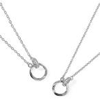 ペアネックレス カップル プレゼント ステンレス ジュエリー メンズ レディース BR-J066( MSW&LSW(刻印なし))